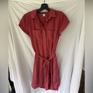 Charlotte Russe Burgundy Shirt Dress